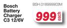 Bosch Battery Charger C3 12/6V BSH.018999903M-Each
