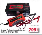 4 Amp Fully Automatic Smart Battery Charger 12V FED.RC4000-Each