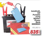 Auto Kraft 12V Portable Jump Starter/Power 8000 Mah FED.JBS112-Each