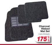 Charcoal Ribbed Mat Set CAR.PROMO-Per Set