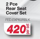 2 Pce Rear Seat Cover Set FED.EXP60RBLK-Per Set