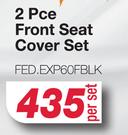2 Pce Front Seat Cover Set FED.EXP60FBLK-Per Set
