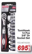 TomiHawk 14 Pce 3/8" Dr Socket Set (FED.AKT45235)-Per Set