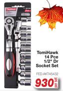 TomiHawk 14 Pce 1/2" Dr Socket Set (FED.AKT45432)-Per Set
