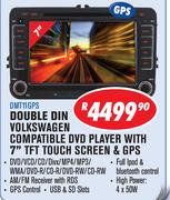Dixon Double Din Volkswagen Compatible DVD Player With 7" TFT Touch Screen And GPS DMT11GPS