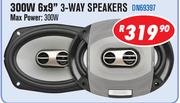 Dixon 300W 6x9" 3 Way Speakers DN69397