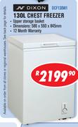 Dixon 130Ltr Chest Freezer DCF130W1