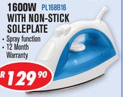 Amber 1600W With Non-Stick Soleplate Steam Iron PL168B16