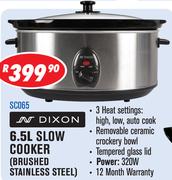 Dixon 6.5Ltr Brushed Stainless Steel Slow Cooker SC065
