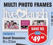 Multi Photo Frames Overall 45x22.5Cm EWSM1814