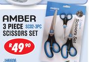 Amber 3 Piece Scissors Set SC02-3PC