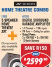 Dixon 5 Speaker Home Theatre System E1006+Digital Surround Karaoke Amplifier AV3355