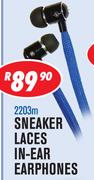 Dixon Sneaker Laces In-Ear Earphones 2203m