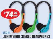 Dixon Lightweight Stereo Headphones ME-218-Each