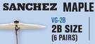 Sanchez 2B Size 6 Pairs Maple Drum Sticks VG-2B-Each