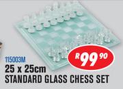 Standard Glass Chess Set 25x25Cm 115003M