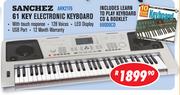 Sanchez 61 Key Electronic Keyboard ARX2176