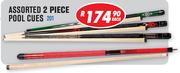Assorted 2 Piece Pool Cues 201-Each