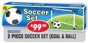2 Piece Soccer Set Goal & Ball MX035651