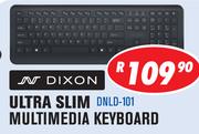 Dixon Ultra Slim Multimedia Keyboard DNLD-101