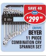 Beyer 11 Piece Combination CRV Spanner Set