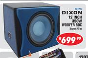 Dixon 12 Inch 350W Woofer Box