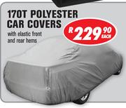 170T Polyester Car Covers Hatchback Large With Elastic Front & Rear Hems-Each