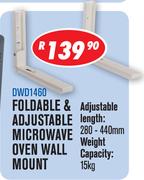 Foldable & Adjustable Microwave Oven Wall Mount DWD1460