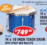 Sanchez 14 x 10 Inch Tenor Drum With Strap & Mallets TD-602