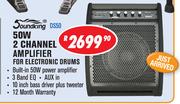 Soundking 50W 2 Channel Amplifier For Electronic Drums DS50