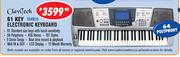 Clavi Tech 61 Key Electronic Keyboard TB4001D