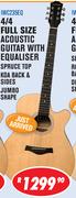 Sanchez 4/4 Full Size Acoustic Guitar With Equaliser IWC235EQ