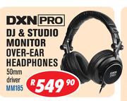 DXN Pro DJ & Studio Monitor Over Ear Headphones 50mm Driver MM185
