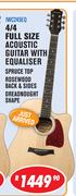 Sanchez 4/4 Full Size Acoustic Guitar With Equaliser IWC245EQ