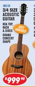 Sanchez 3/4 Size Acoustic Guitar IM3/34