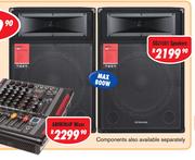 Dixon 15" DJ/PA Speakers Pair SDJ1501