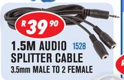 1.5M Audio Splitter Cable 3.5mm Male To 2 Female