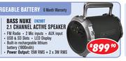 Dixon Bass Nuke 2.1 Channel Active Speaker With Built In Rechargeable Battery 