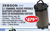 Jebson 2.1 Channel Passive Portable Bluetooth Speaker With Built In Rechargeable Battery