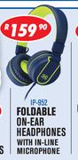 Dixon Foldable On Ear Headphones With In Line Microphone