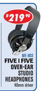 Dixon Five I Five Over Ear Studio Headphones 40mm Driver