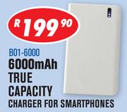 Dixon 6000Mah True Capacity Charger For Smartphones Compact Powerbanks B01-6000