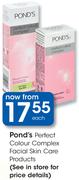 Pond's Perfect Colour Complex Facial Skin Care Products-Each