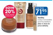 Yardley Colour Concealers And Foundations-Each