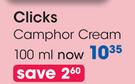Clicks Camphor Cream-100ml Each