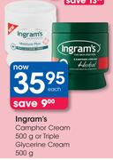 Ingram's Camphor Cream-500g Or Triple Glycerine Cream-500g Each