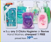 Clicks Hygiene Or Revive Hand Washes-Each