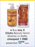 Clicks Beauty Hand Washes Or Refills-Each