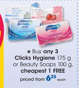 Clicks Hygiene-175g Or Beauty Soaps-100g Each