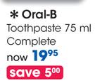 Oral-B Complete Toothpaste-75ml Each